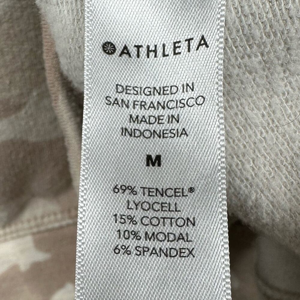 ATHLETA Balance Pullover Printed Sweatshirt Camo Lux Oatmeal Heather - Medium - Picture 6 of 8